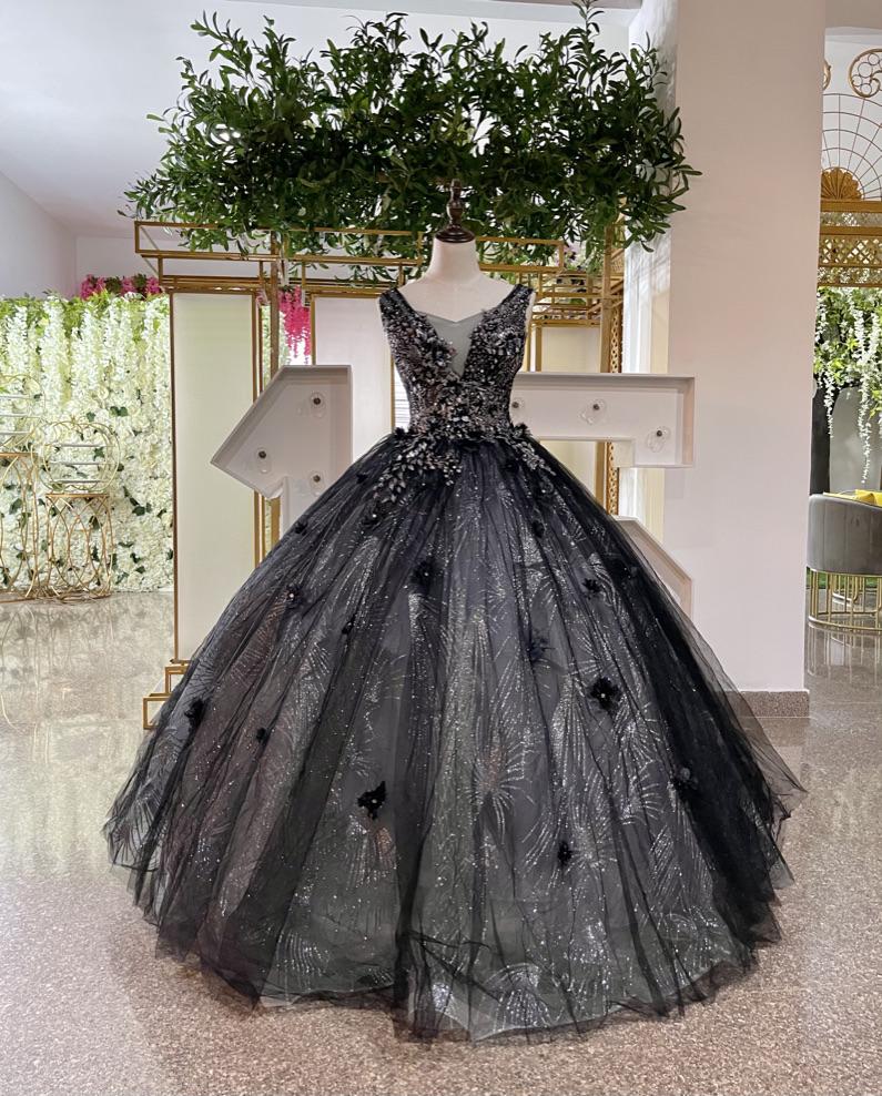función Inspirar Admisión Vestido Para Quinceañera Estilo Princesa Tema Nocturno Gala Negro – Mi  Boutique Panamá