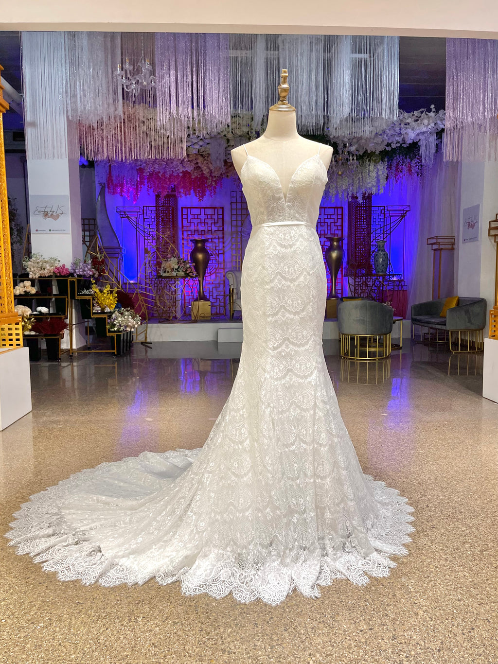 Vestidos imperio de hombros descubiertos con escote en forma de corazón Coral