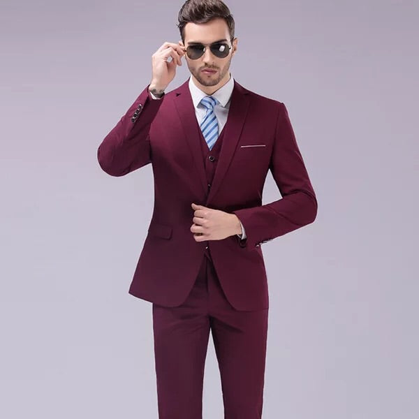 Traje Para Caballeros Piezas Rojo Vino Suits – Mi Boutique Panamá