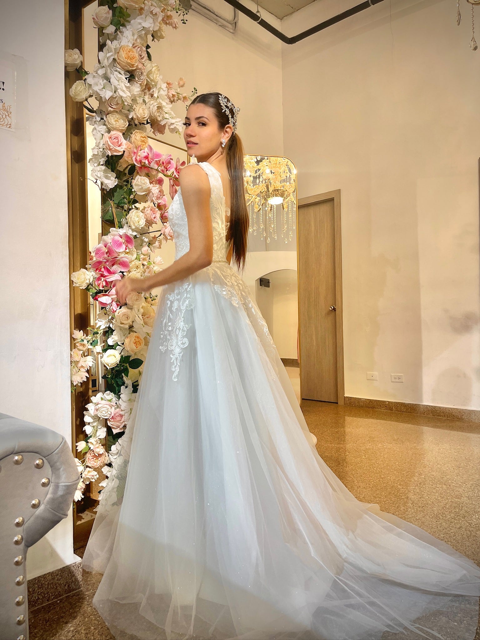 ALQUILER | Vestido De Novia Corte A Con Encaje