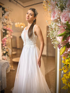 ALQUILER | Vestido De Novia Corte A Con Encaje