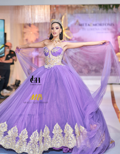 Alquiler | Colección METAMORFOSIS | Vestido para quinceañera morado