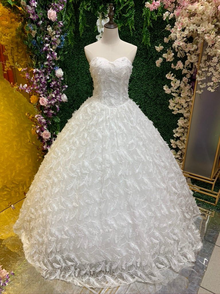 ALQUILER | Vestido De Novia Escote Honor Corte Princesa Blanco
