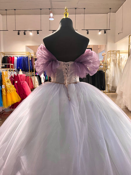 Vestido Para Quinceañeras Hombros Descubiertos Corte Princesa - Mi Boutique Panamá