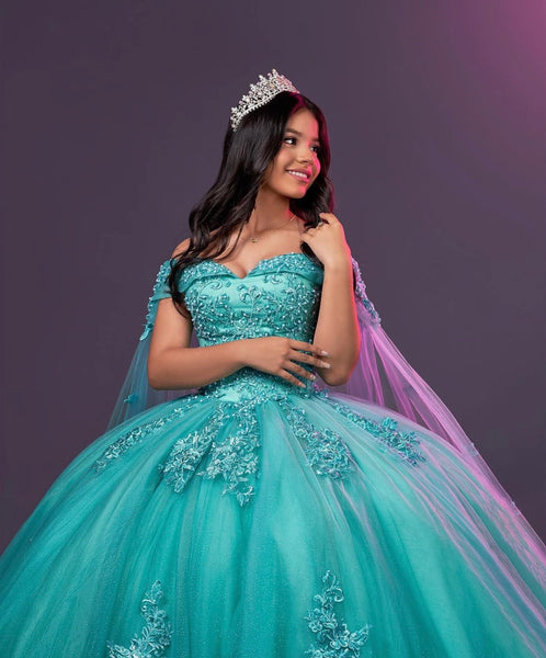 Alquiler |Vestido Para Quinceañeras Hombros Descubiertos Corte Princesa Vestido- Mi Boutique Panamá