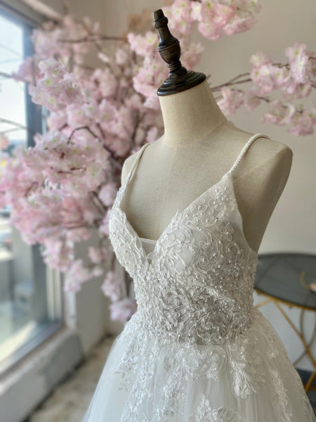 Vestido De Novia de Tirantes con Vuelos