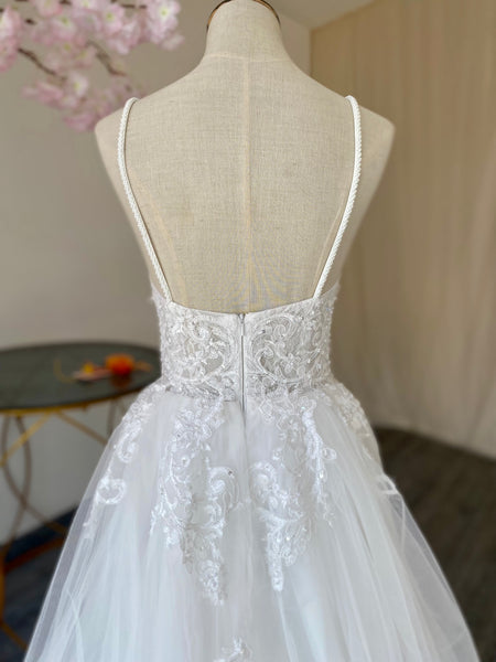 Vestido De Novia de Tirantes con Vuelos