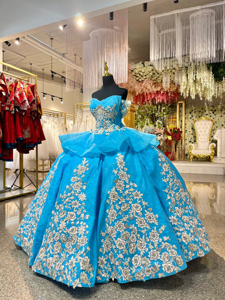 Vestido Para Quinceañeras Con Mangas de Princesa Mi Boutique Panamá